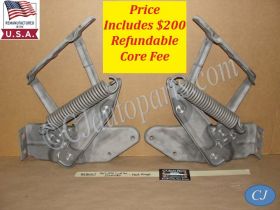 REBUILT 1967 1968 1969 1970 CADILLAC ELDORADO HOOD HINGES WITH SPRINGS - NEW RIVETS